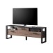 TV-Board >Nordi< in Okapi-Nuss, Schwarz - 180,3x62,6x43,1cm (BxHxT)