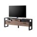 TV-Board >Nordi< in Okapi-Nuss, Schwarz - 180,3x62,6x43,1cm (BxHxT)