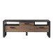 TV-Board >Nordi< in Okapi-Nuss, Schwarz - 180,3x62,6x43,1cm (BxHxT)