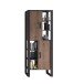 Stauraumschrank >Nordi< in Okapi-Nuss, Schwarz - 74,8x200,1x38,8cm (BxHxT)
