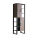 Stauraumschrank >Nordi< in Okapi-Nuss, Schwarz - 74,8x200,1x38,8cm (BxHxT)