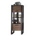 Stauraumschrank >Nordi< in Okapi-Nuss, Schwarz - 62x163,3x38,9cm (BxHxT)