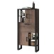 Stauraumschrank >Nordi< in Okapi-Nuss, Schwarz - 74,8x163,3x39cm (BxHxT)