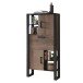 Stauraumschrank >Nordi< in Okapi-Nuss, Schwarz - 74,8x163,3x39cm (BxHxT)