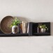 Wandboard >Nordi< in Schwarz - 150x25x23,8cm (BxHxT)