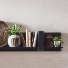 Wandboard >Nordi< in Schwarz - 180x25x23,8cm (BxHxT)