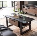 Couchtisch >Nordi< in Okapi-Nuss, Schwarz - 110x47,8x65cm (BxHxT)