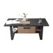 Couchtisch >Nordi< in Okapi-Nuss, Schwarz - 110x47,8x65cm (BxHxT)