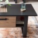 Couchtisch >Nordi< in Okapi-Nuss, Schwarz - 110x47,8x65cm (BxHxT)