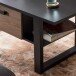 Couchtisch >Nordi< in Okapi-Nuss, Schwarz - 110x47,8x65cm (BxHxT)
