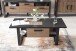 Couchtisch >Nordi< in Okapi-Nuss, Schwarz - 110x47,8x65cm (BxHxT)