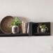 Wohnwand >Nordi< in Schwarz/Nuss - 295,6x177,6x43,1cm (BxHxT)