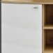 Sideboard >Polo< in Grandson-Eiche, Hochglanz-Weiß - 160x84x41,6cm (BxHxT)