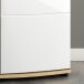 Sideboard >Polo< in Grandson-Eiche, Hochglanz-Weiß - 160x84x41,6cm (BxHxT)