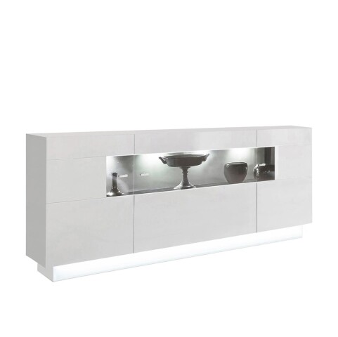 Sideboard >Sensis< in Weiß, Hochglanz-Weiß - 160x85x43cm (BxHxT)