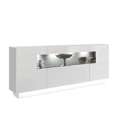 Sideboard >Sensis< in Weiß, Hochglanz-Weiß - 160x85x43cm (BxHxT)