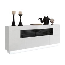 Sideboard >Sensis< in Weiß, Hochglanz-Weiß - 160x85x43cm (BxHxT)
