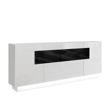 Sideboard >Sensis< in Weiß, Hochglanz-Weiß - 160x85x43cm (BxHxT)