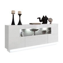 Sideboard >Sensis< in Weiß, Hochglanz-Weiß - 160x85x43cm (BxHxT)
