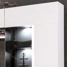 Wohnwand >Sensis< in Weiß, Hochglanz-Weiß - 275x190x40cm (BxHxT)
