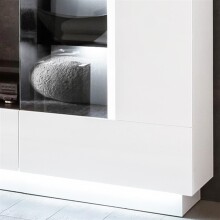 Wohnwand >Sensis< in Weiß, Hochglanz-Weiß - 275x190x40cm (BxHxT)