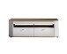 TV-Board >Sinus< in (Hochglanz)-Weiß, Grandson-Eiche - 150x51,3x46,4cm (BxHxT)