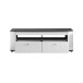 TV-Board >Isla< in (Hochglanz-)Weiß, Anthrazit - 150x51,3x46,4cm (BxHxT)