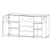Sideboard >Isla< in (Hochglanz-)Weiß, Anthrazit - 160x86,8x31,4cm (BxHxT)