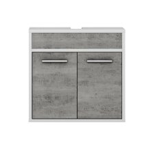 Unterschrank >Sunset< in Beton/Weiss -...