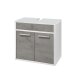 Unterschrank >Sunset< in Beton/Weiss - 57x54,5x35,2cm (BxHxT)