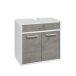 Unterschrank >Sunset< in Beton/Weiss - 57x54,5x35,2cm (BxHxT)