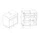 Unterschrank >Sunset< in Beton/Weiss - 57x54,5x35,2cm (BxHxT)