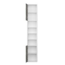 Seitenschrank >Sunset< in Beton/Weiss - 33x185,6x33cm (BxHxT)