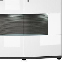 Highboard >Trendy< in Weiss/Grau - 160x120,4x41,6cm (BxHxT)