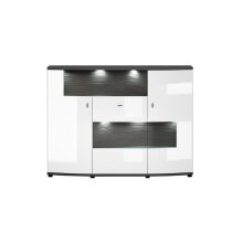 Highboard >Trendy< in Weiss/Grau - 160x120,4x41,6cm...