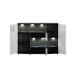 Highboard >Trendy< in Weiss/Grau - 160x120,4x41,6cm (BxHxT)