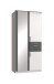 Kleiderschrank >Kalindi I< in Weiß Graphit - 90x198x58cm (BxHxT)