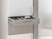 Kleiderschrank >Kalindi I< in Weiß Beton lichtgrau - 90x198x58cm (BxHxT)