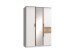 Kleiderschrank >Kalindi II< in Weiß Plankeneiche - 135x198x58cm (BxHxT)