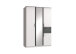 Kleiderschrank >Kalindi II< in Weiß Graphit - 135x198x58cm (BxHxT)