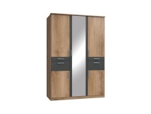 Kleiderschrank >Kalindi III< in Plankeneiche...