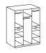 Kleiderschrank >Kalindi III< in Plankeneiche Graphit - 135x198x58cm (BxHxT)