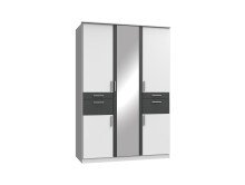 Kleiderschrank >Kalindi III< in Weiß Graphit...