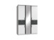Kleiderschrank >Kalindi III< in Weiß Graphit - 135x198x58cm (BxHxT)