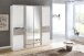 Kleiderschrank >Kalindi IV< in Weiß Beton lichtgrau - 180x198x58cm (BxHxT)