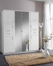 Kleiderschrank >Kalindi IV< in Weiß -...