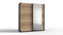 Schwebetürenschrank >Mitzi< in Graphit -...