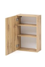 Hängeschrank >Oulu< in Glas Weiß - 40x64x20cm (BxHxT)