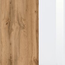 Hängeschrank >Oulu< in Glas Weiß - 40x64x20cm (BxHxT)