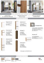 Hängeschrank >Oulu< in Glas Weiß - 40x64x20cm (BxHxT)